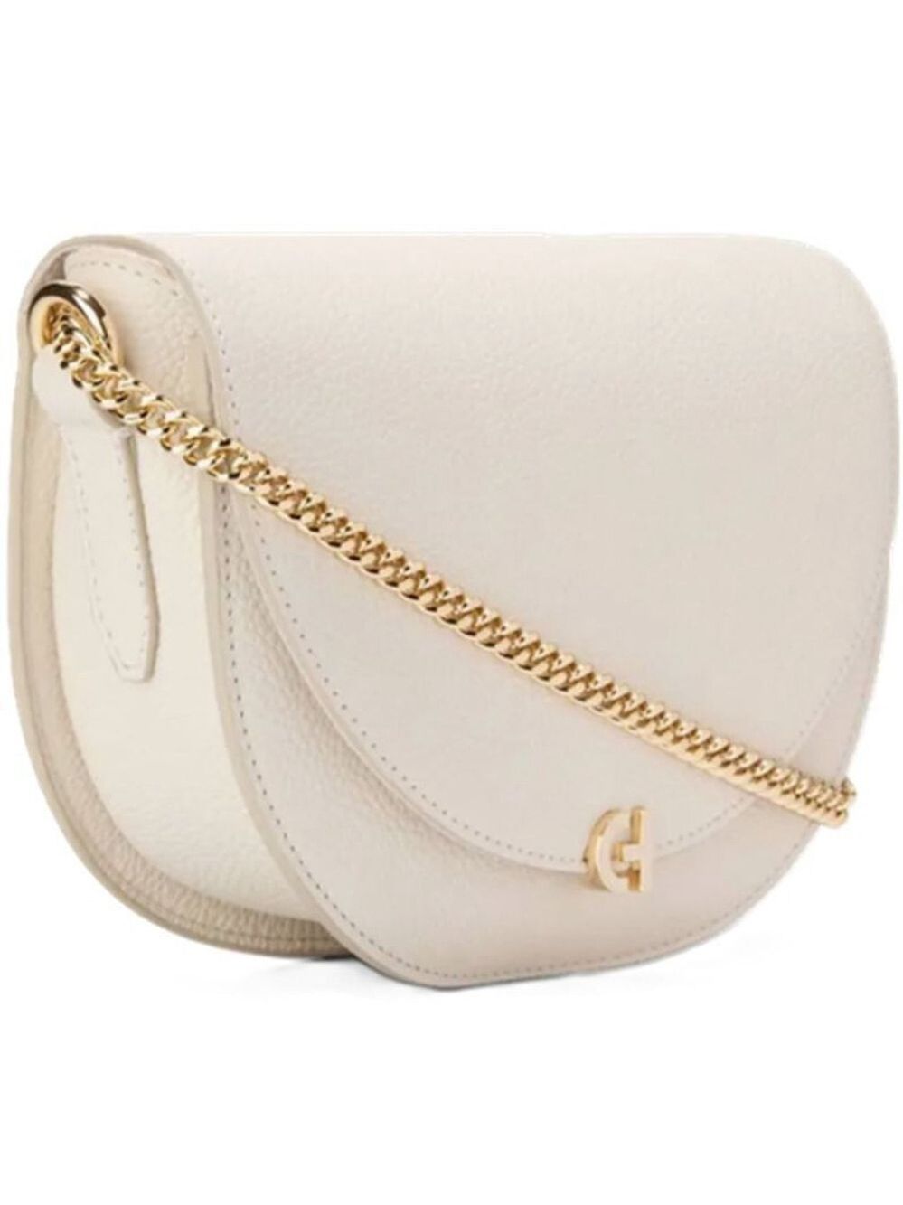 COLE HAAN Evie Chain Saddle Crossbody or Shoulder Bag in Ivory Color